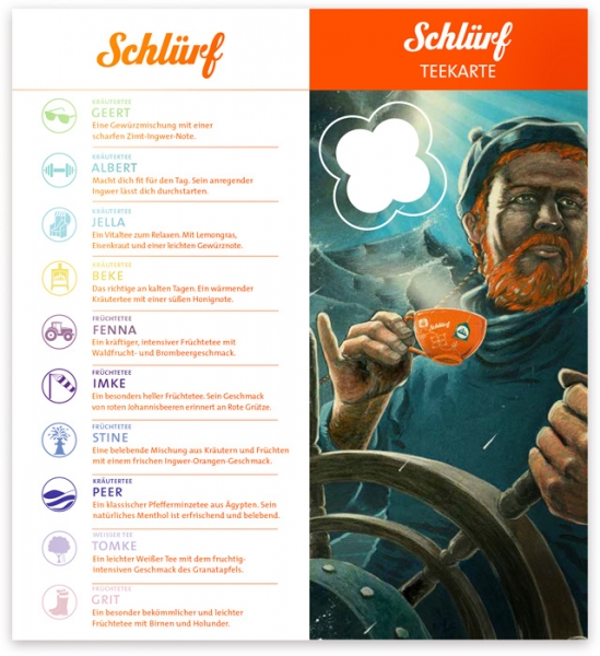 Schlürf Teekarte: Groß