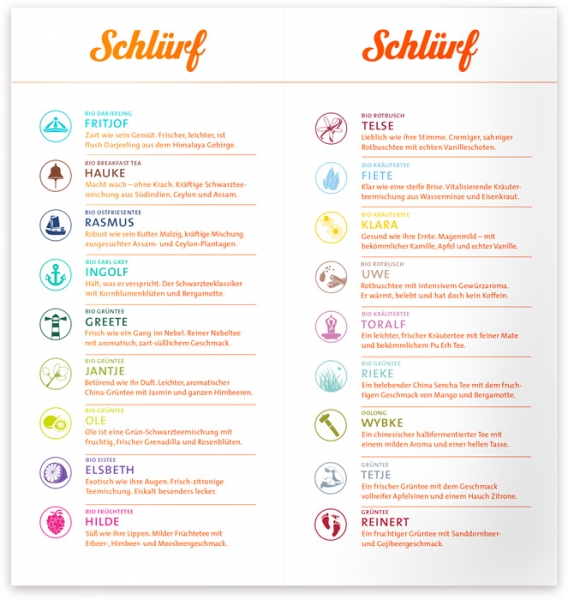 Schlürf Teekarte: Groß