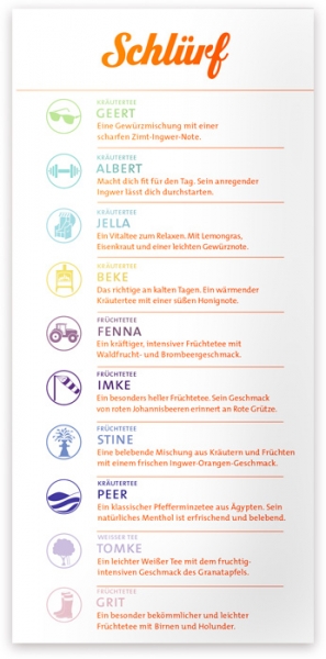 Schlürf Teekarte: Groß