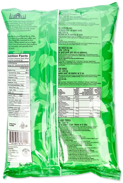 GASTRO: David Rio Chai Tortoise green im „Nachfüllbeutel“ 1814 g.