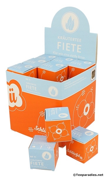 11: Bio Schlürf Tee: Kräutertee "Fiete" in Schmuckbox mit 27 Schlürfel 45,9 g.