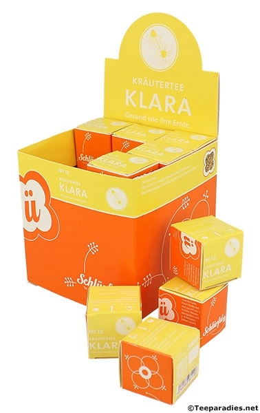 12: Bio Schlürf Tee: Kräutertee "Klara" in Schmuckbox mit 27 Schlürfel 45,9 g.