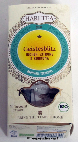 BIO: Hari Tea BIO Ingwer, Zitrone & Kurkuma - Geistesblitz ~ 10 x 2 g in der Box (20 g.)
