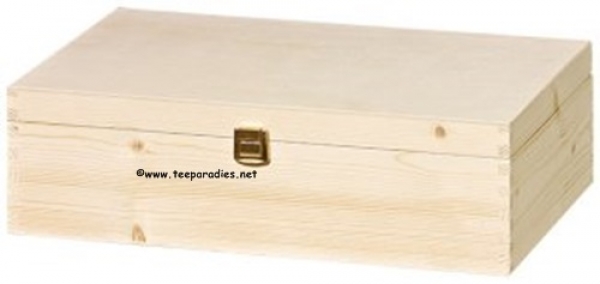 Große Holzkiste mit David Rio, Schlürfel & Erblühtee Präsent