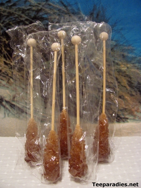 Kandis-Sticks 50 Stck. braun "einzeln verpackt" Kandissticks Zuckerstangen