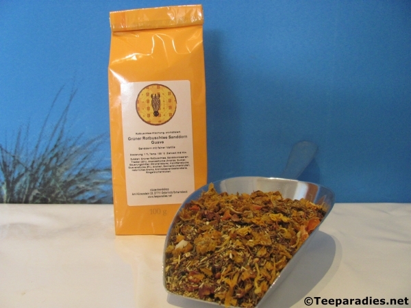 Grüner Rotbuschtee Sanddorn Guave