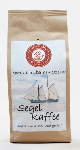 de Koffiemann: „Segelkaffee“ ganze Bohne 250 g. langsam und schonen geröstet